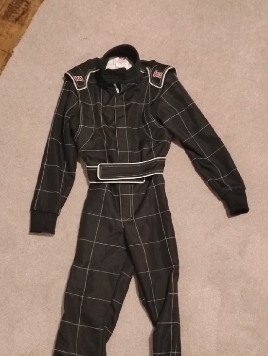 K 1 Other - Womans Racing Suit. Black with White Grid Stitching